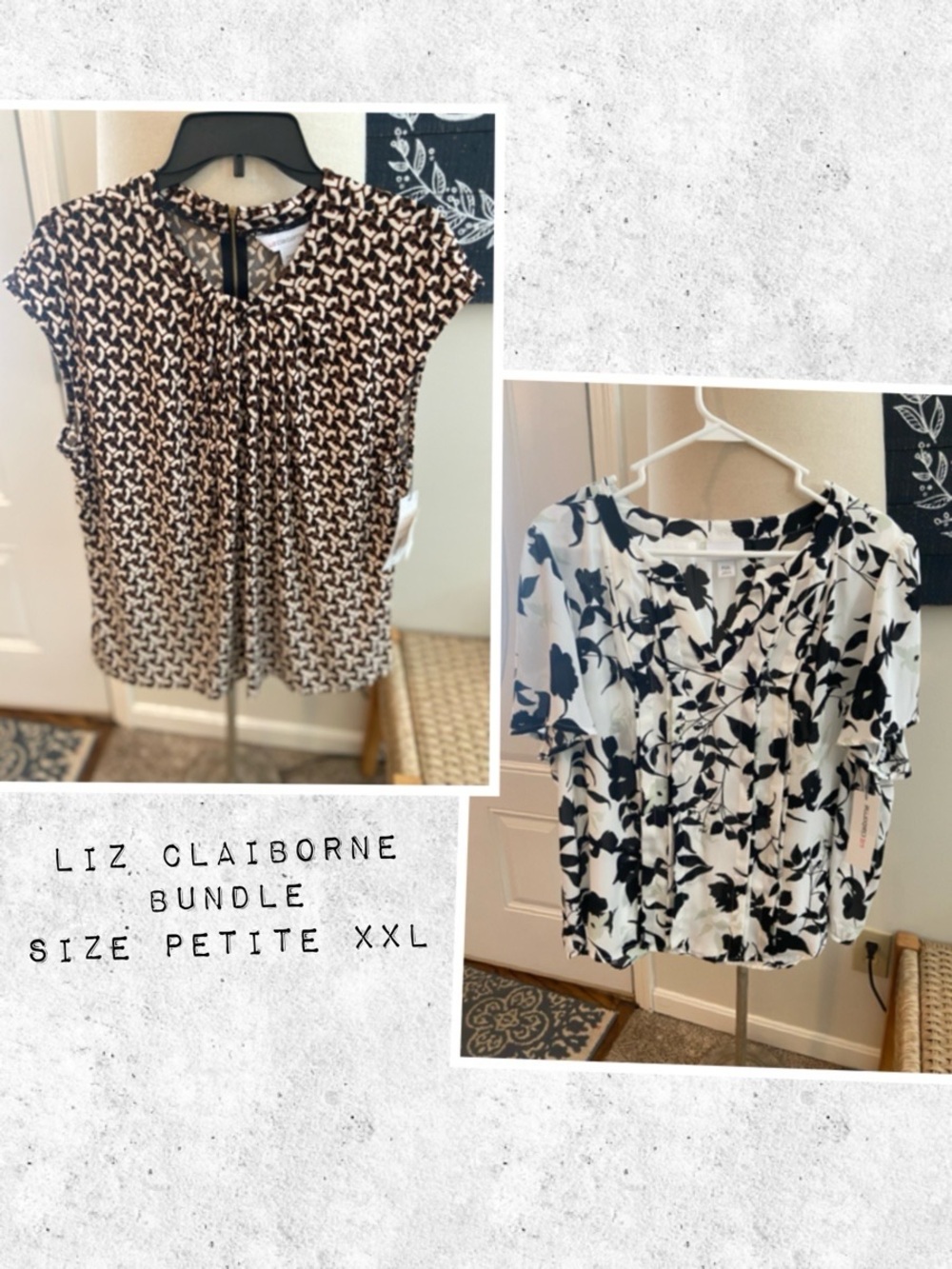 Liz Claiborne Women’s tops bundle- size petite XXL- NWT- set of two